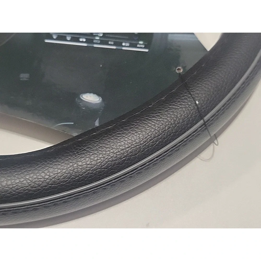 Steering Wheel Cover New Black Gray‎ Piping Shell Oil Standard Fit Comfort Grip.